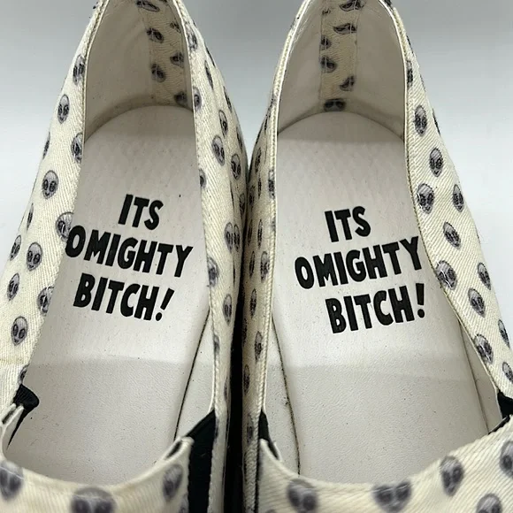 Omighty Cream Alien Platform Heels Shoes **Size 39/US Size 9** 👽👽 - Picture 4 of 9
